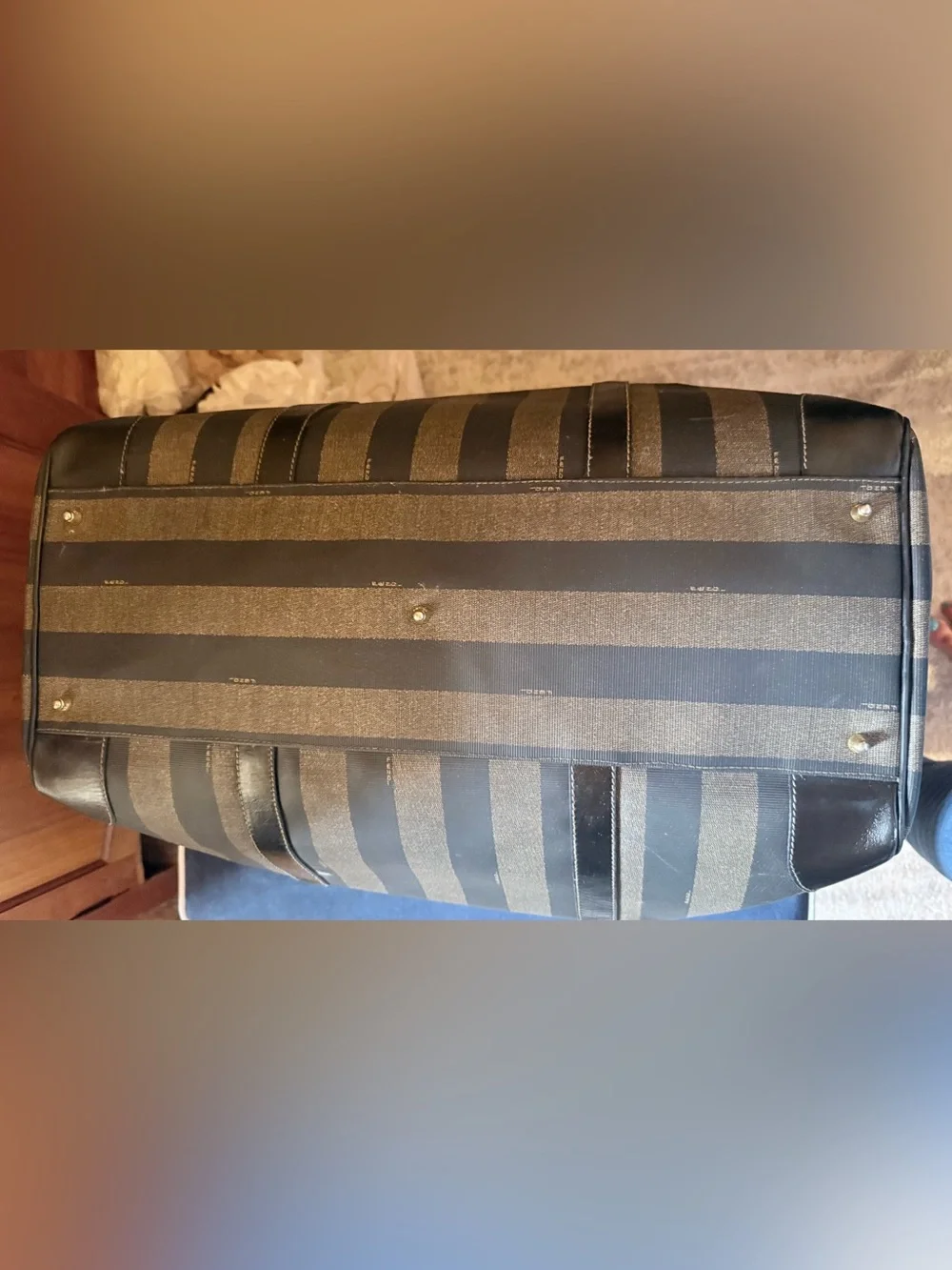 Fendi Penguin Striped Tote Bag